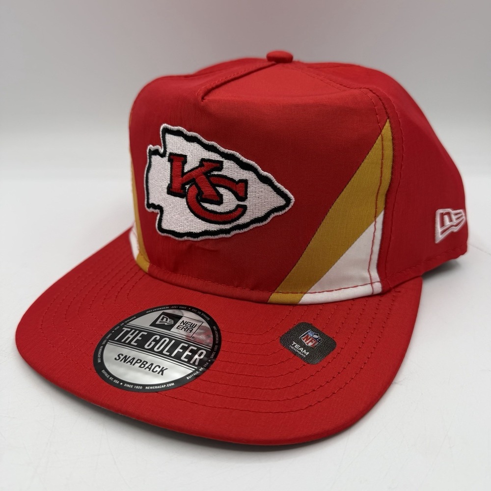 New Era The Golfer Kansas City Chiefs Hat Cap Snapback Adjustable Red Nylon NFL